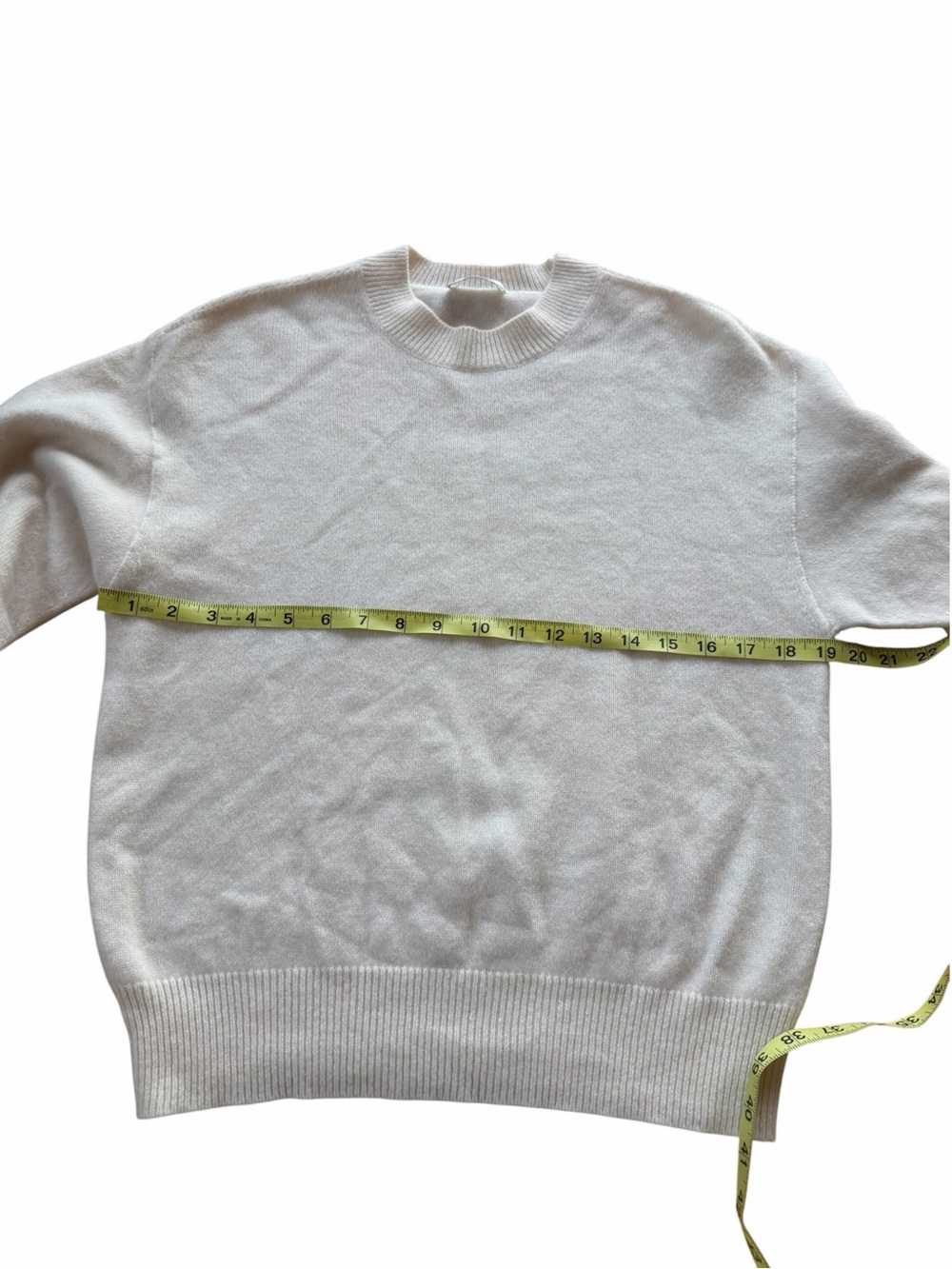 Aritzia Wilfred Cream Cashmere Wool Crewneck Sweater - Picture 7 of 9